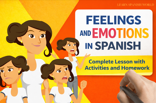 Feelings and Emotions in Spanish - Complete Lesson with Activities and Homework