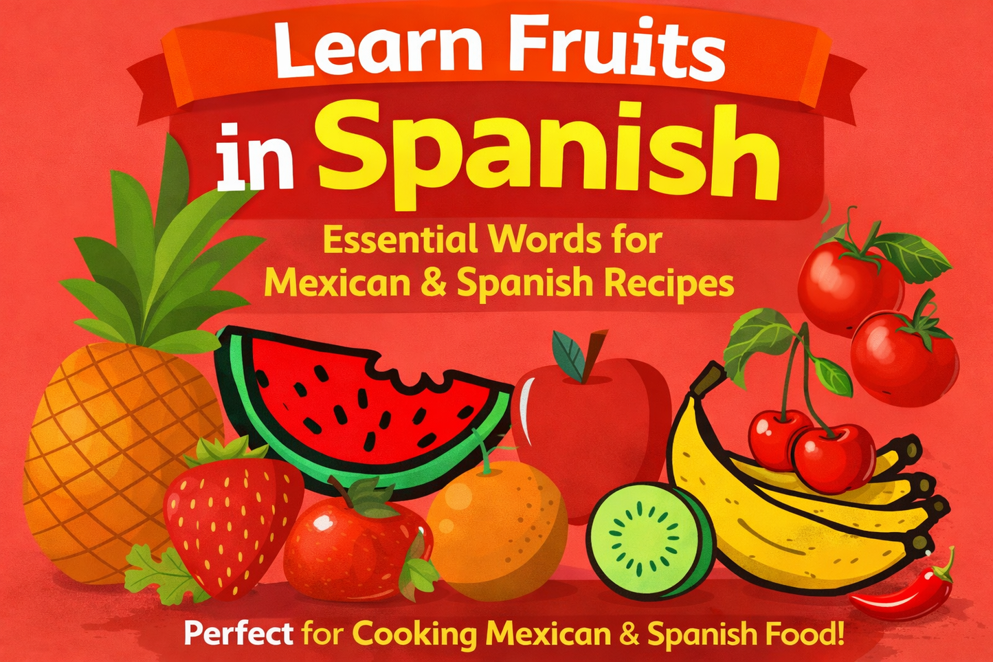 Fruits in Spanish Practical Vocabulary for Cooking Mexican & Spanish Food